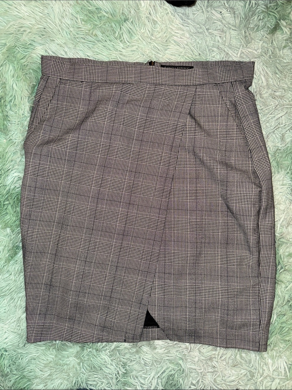 Banana Republic Gray Glen Plaid Pencil Skirt
